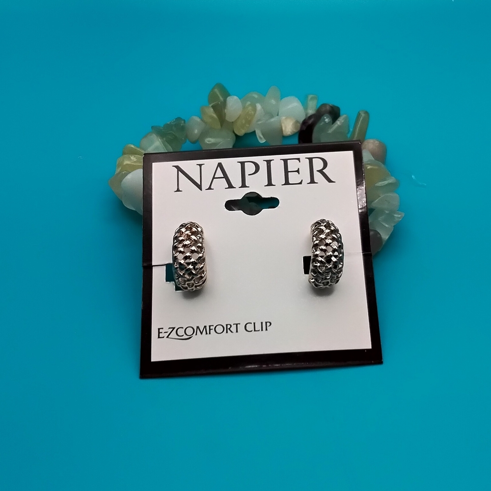 Napier Silver Clip-On Earrings